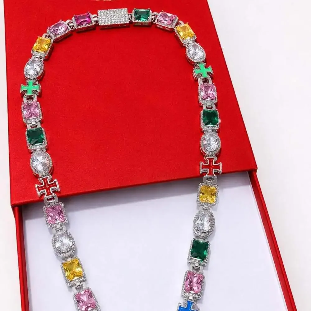 Multi Color Gemstone Cross Link 5 Adf
